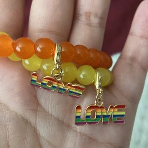 🏳️‍🌈 Love wins bracelet set 2 spring LOVE rainbow 🌈 beaded glass 8mm set
